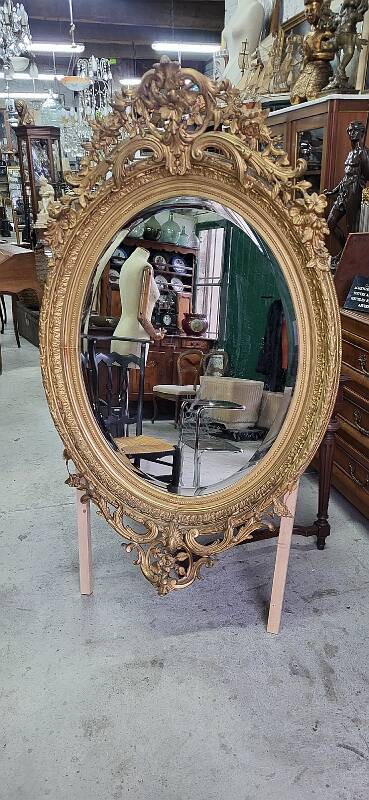 19th century gilt medallion mirror