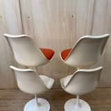 Série de 4 chaises tulip KNOLL vintage