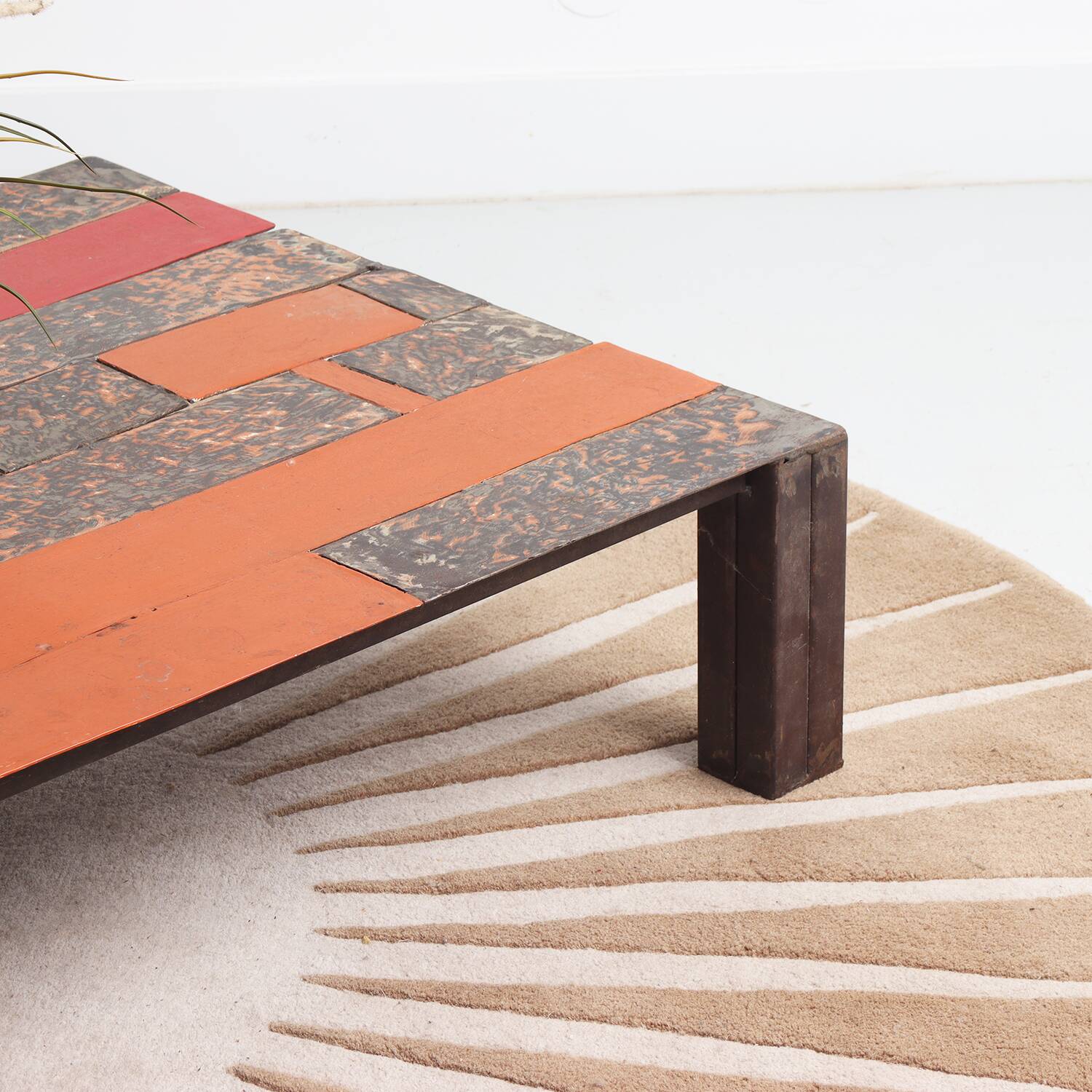 Vintage colorful metal coffee table