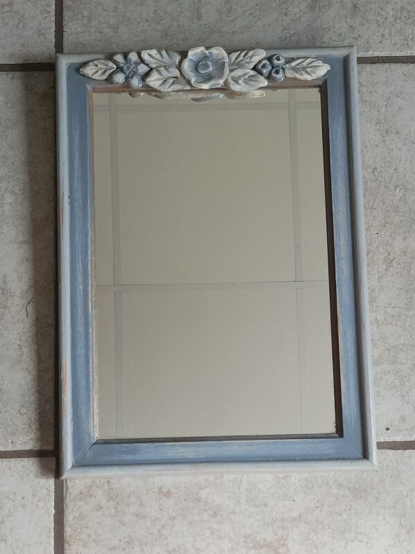 Mirror wood frame patinated paint dp 0923054