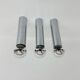 Set of 3 minimalist chrome tube ceiling / wall lamps, 1970s
