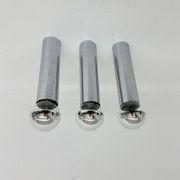 Set of 3 minimalist chrome tube ceiling / wall lamps, 1970s