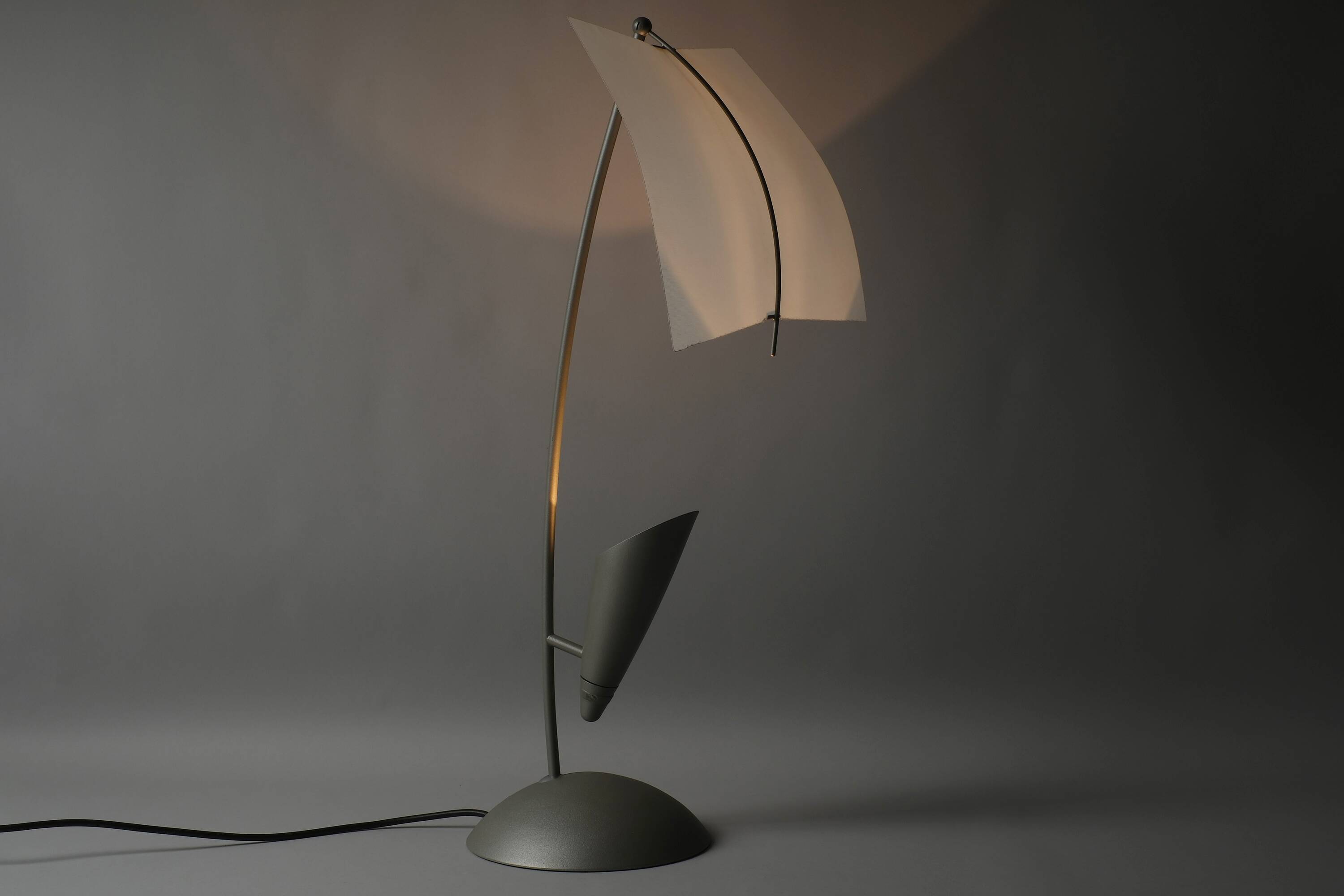Lampe de table Rolf Benz Nuvola, acier, design sculptural, Allemagne