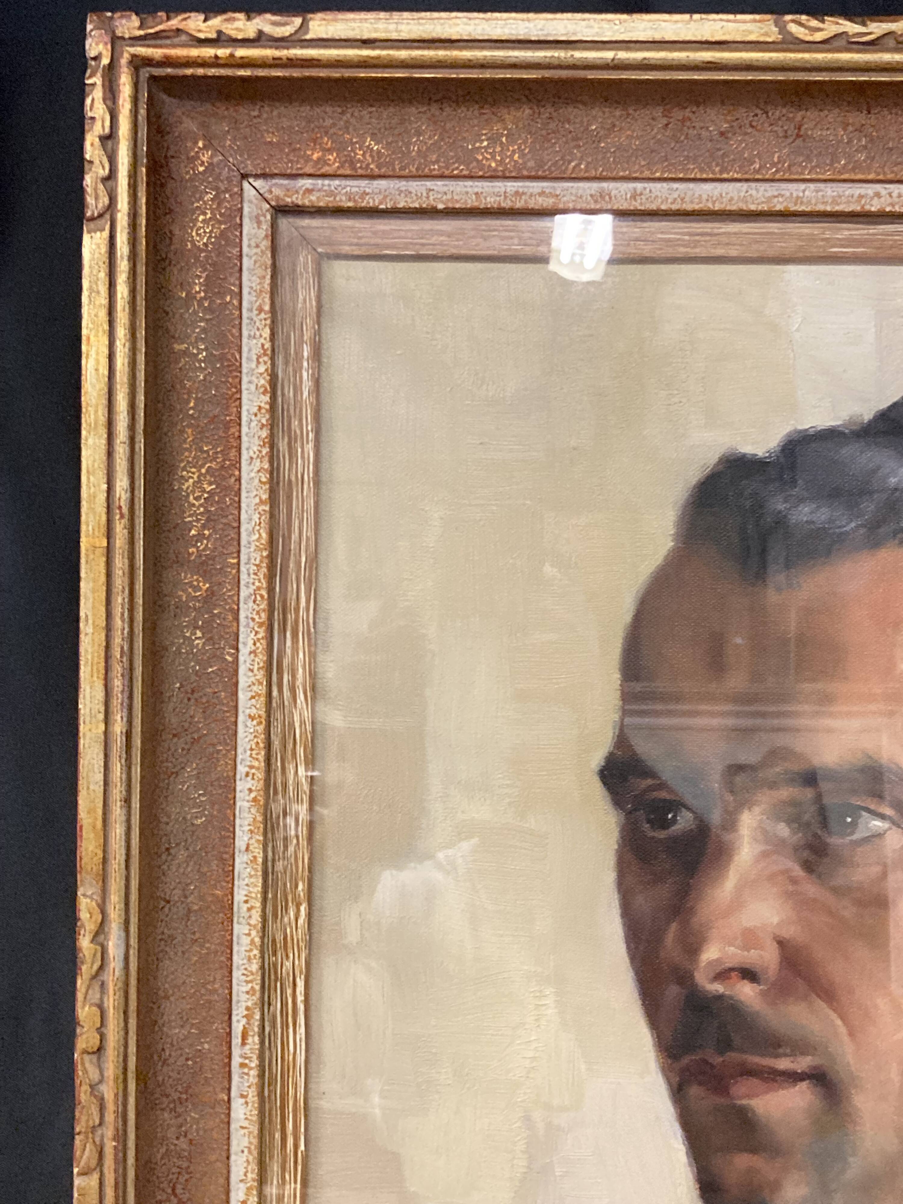 Aimé VAN BELLEGHEM (1922-1996), Portrait of René Brondel, oil on canvas