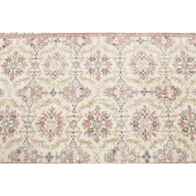 Vintage Turkish Hand-Knotted Wool Cotton Beige Area Rug 169x304