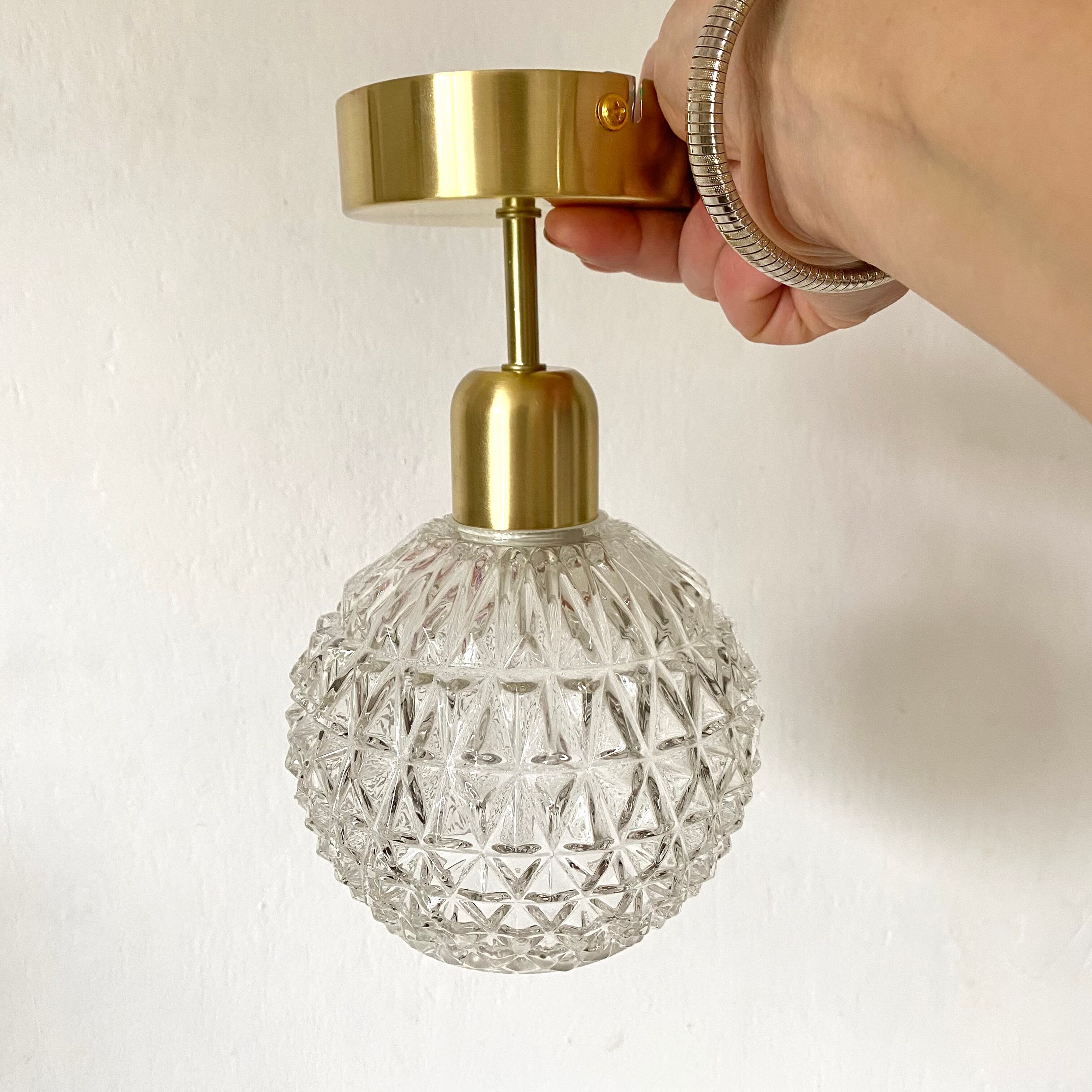 Vintage ceiling lamp glass globe