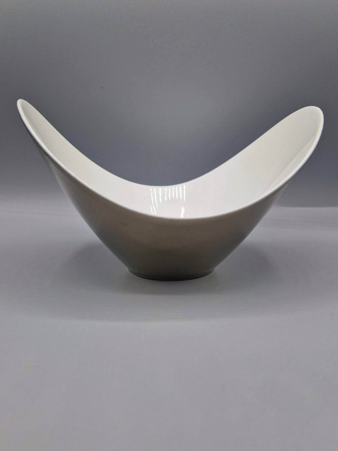 Bol Rosenthal Free Spirit en porcelaine avec glaçure métallique argentée