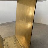 Addor 60s sculptural marble and brass coffee table