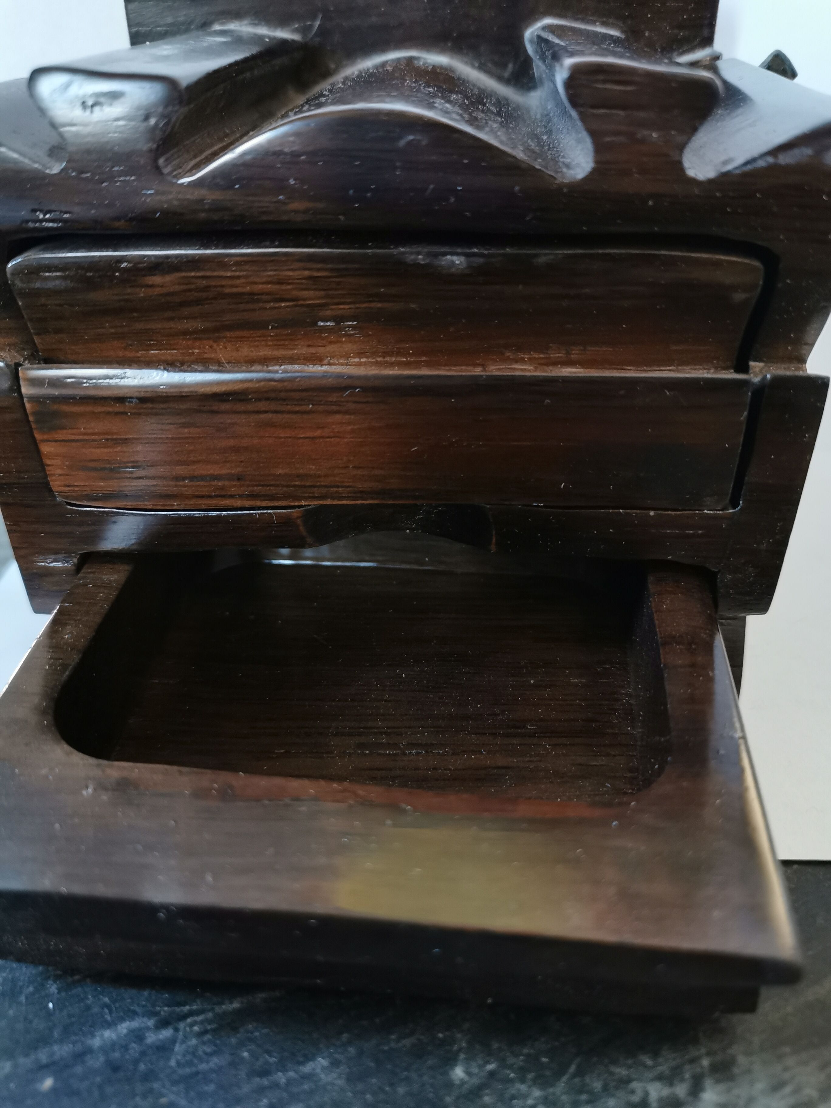 Exotic wooden secret box