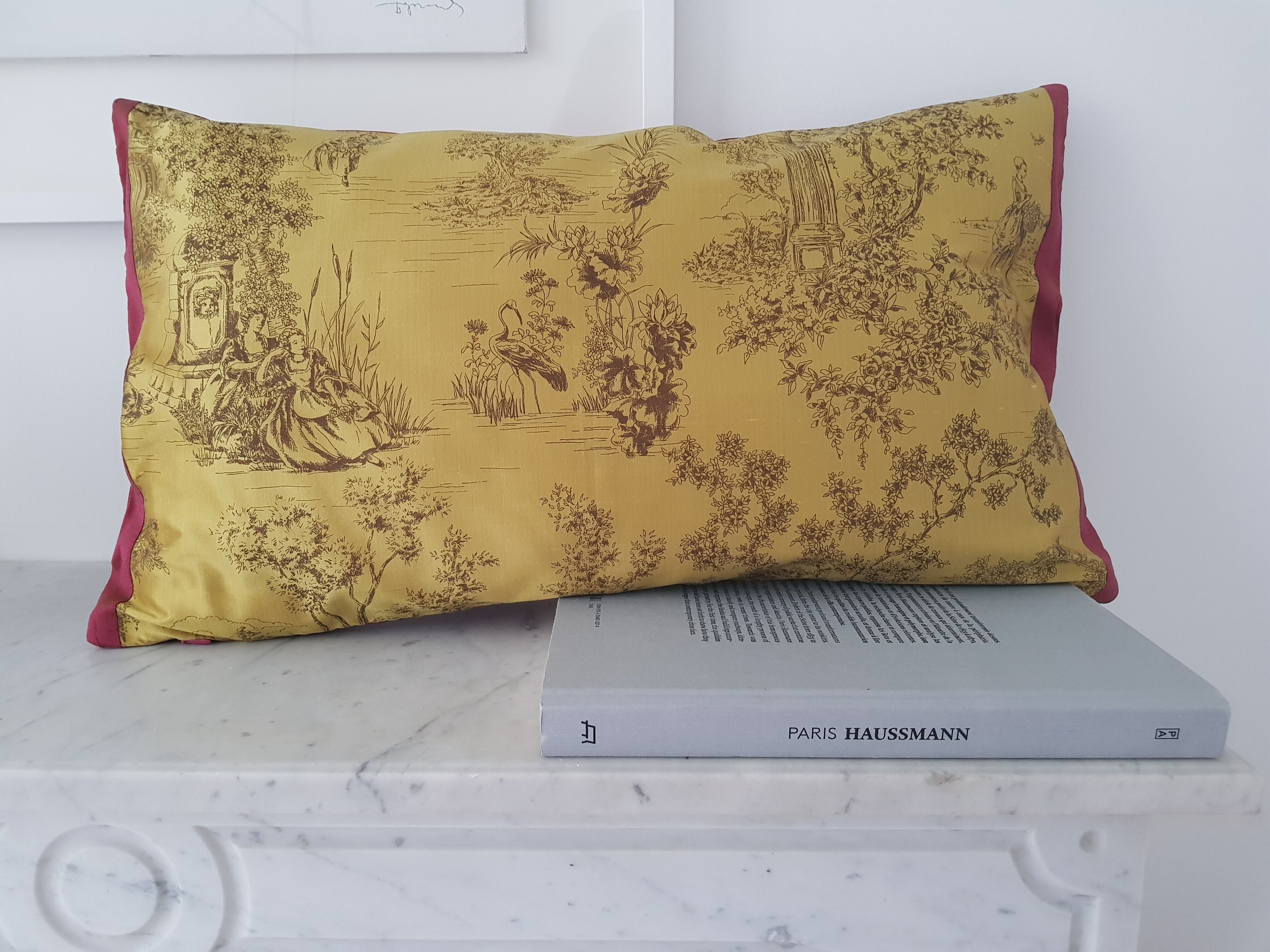 Silk cushion cover