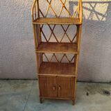 Large vintage rattan shelf from the 70s