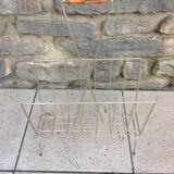 Vintage gold metal magazine door and bamboo handle / vintage 60s-70s