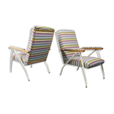 Pair of armchairs, missoni fabric 1970