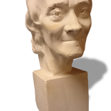 Head of voltaire in plaster