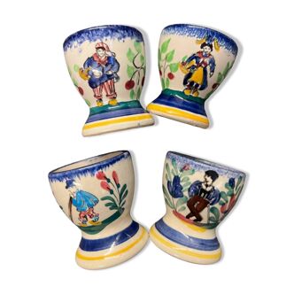 Set of 4 Henriot egg cups