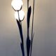 Vintage floor lamp 5 lamps in opaline and blue metal