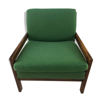 Vintage green Scandinavian armchair from the 60s