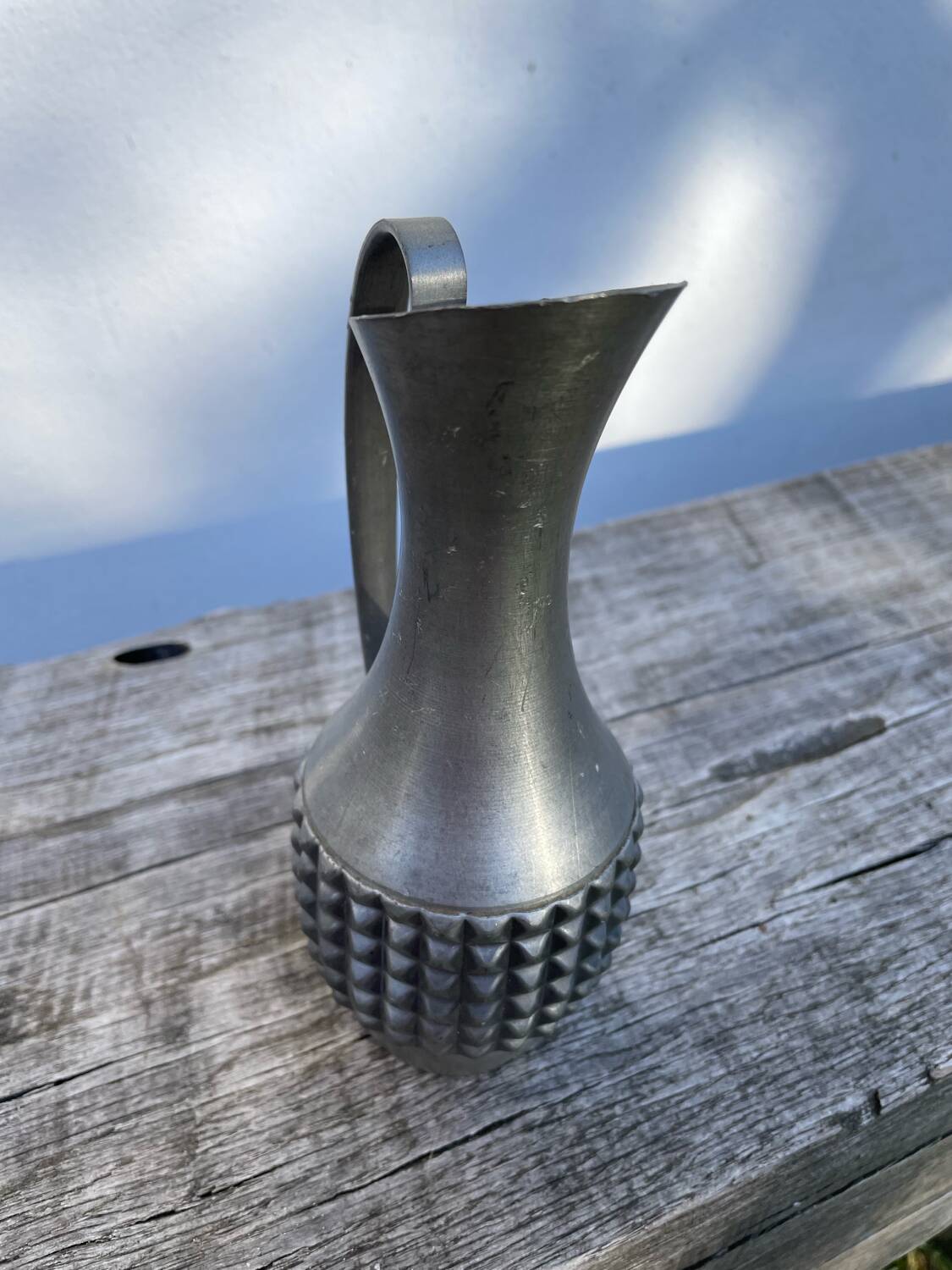 Small pewter vase signed Pewter Mastad Norway