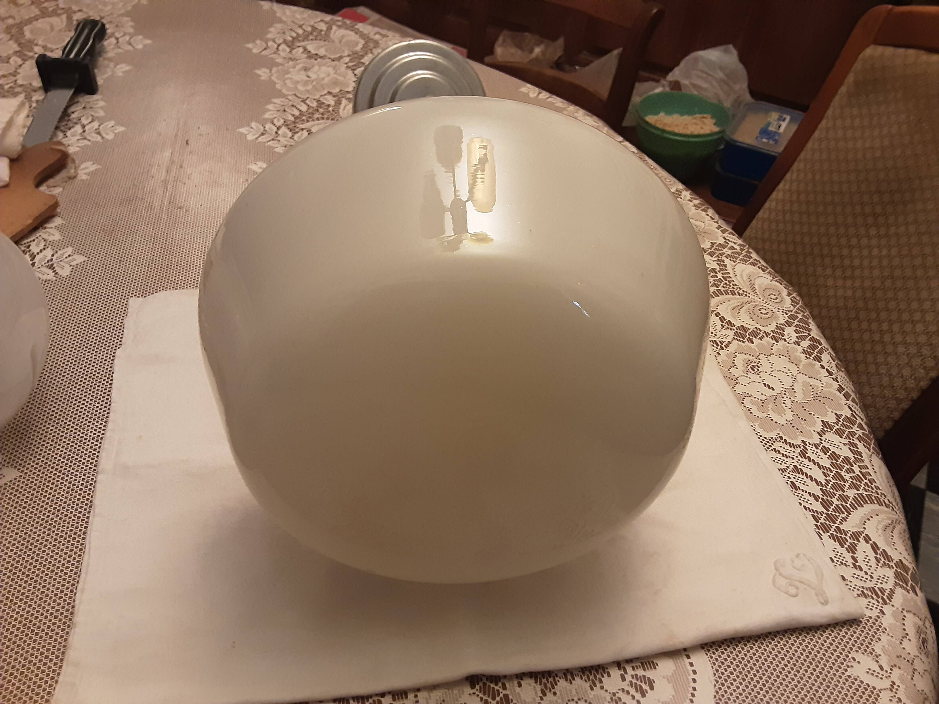 Lustre verre blanc  annees 60