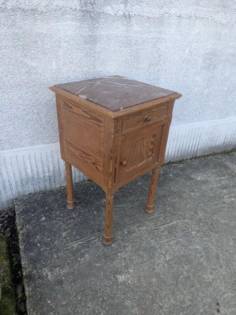 Nightstand, marble bedside table