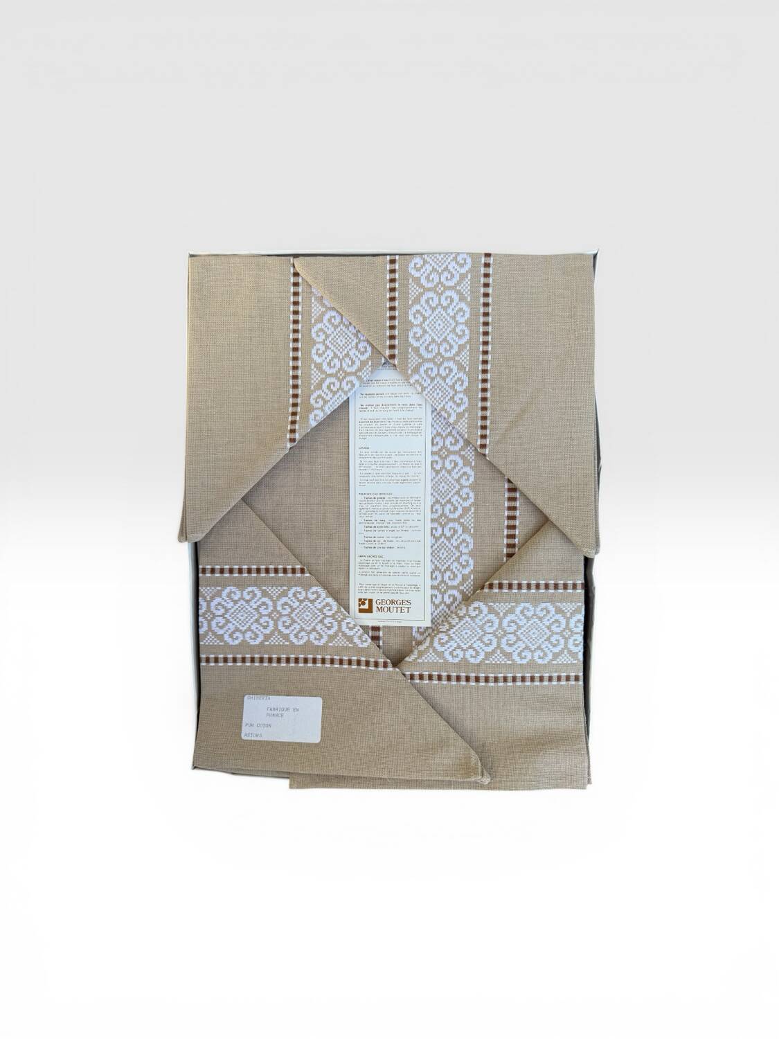 Georges Moutet Chiberta table service cotton tablecloth + 12 napkins