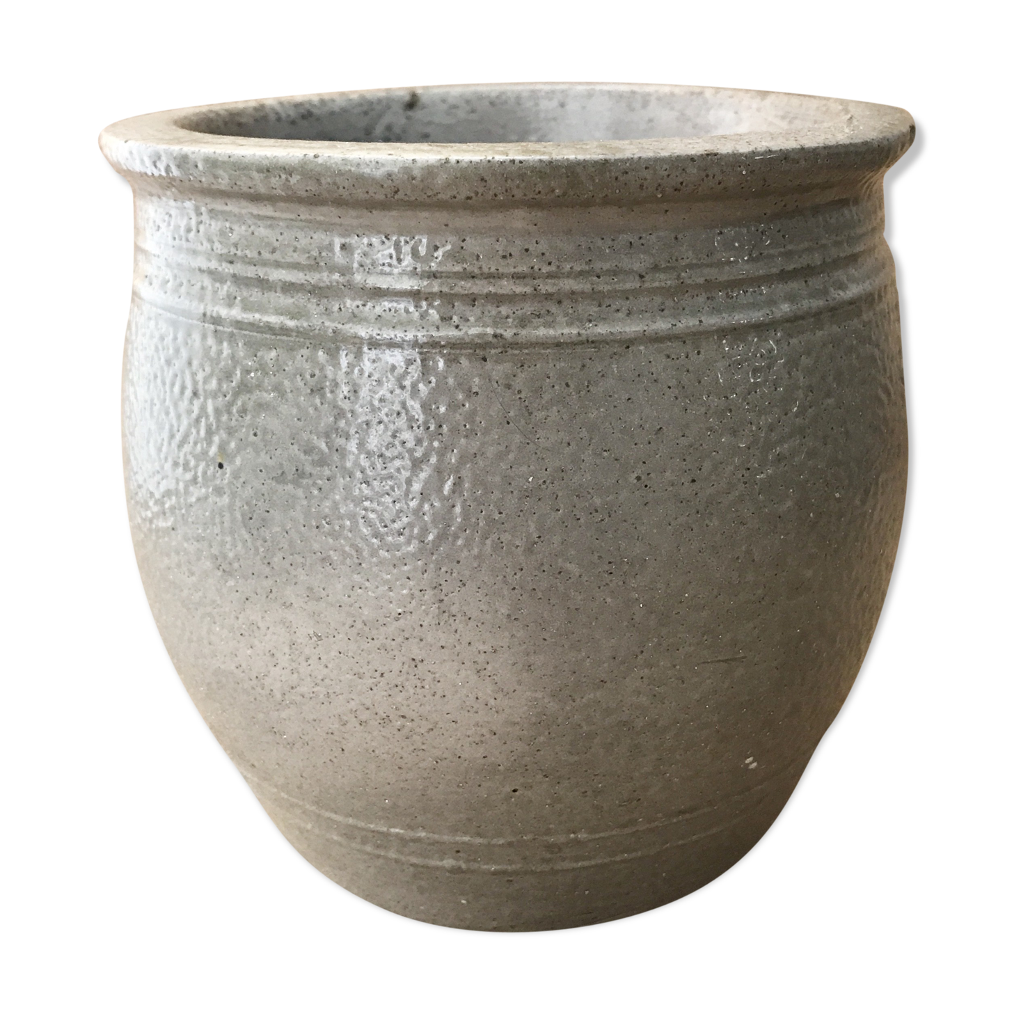 Grey sandstone grease pot