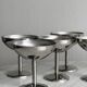 6 coupelles sur pied en inox style Letang Remy