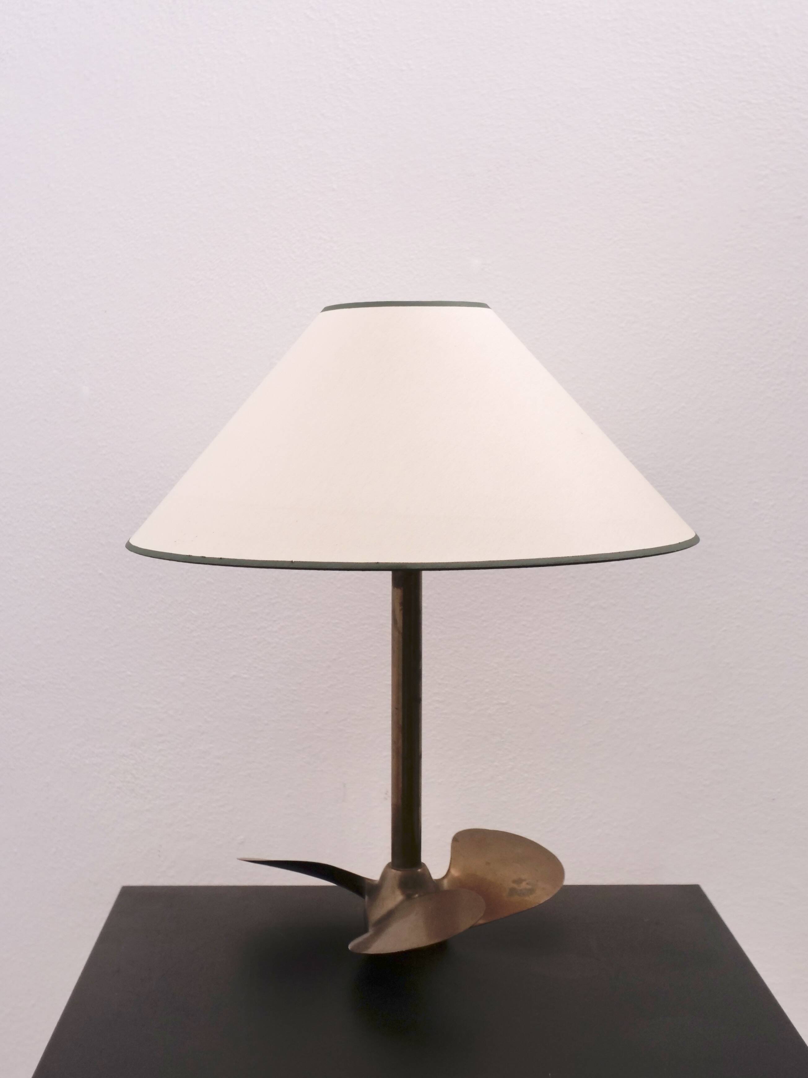 Solid brass helix lamp