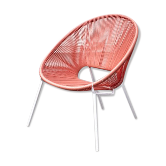 Pink pastel scoubidou chair