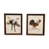 Pair of Frames naturalized in butterfly wings
