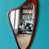 Triangular mirror in teck Denmark 1960 - 41x79cm