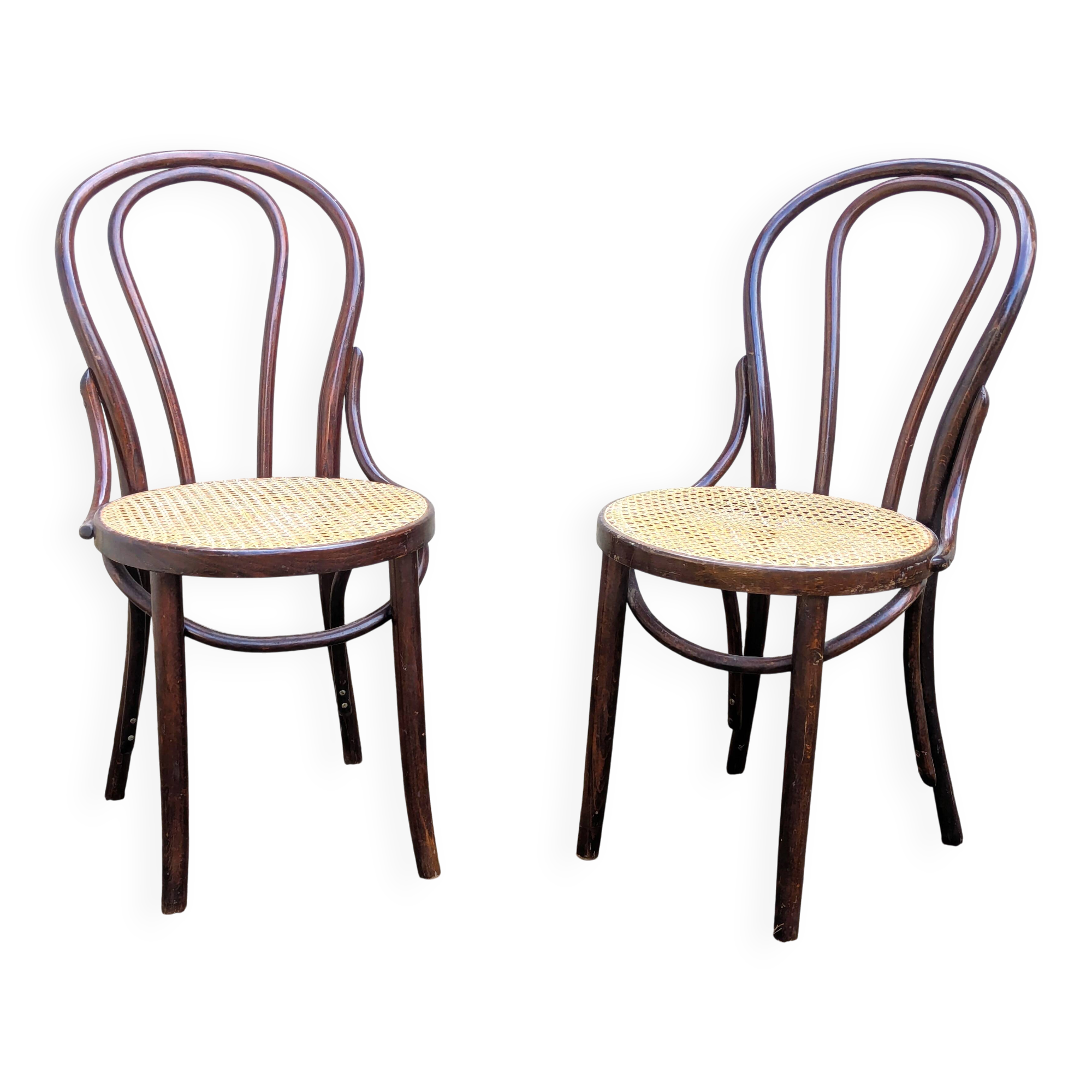 Two Thonet chairs Romania model Charlie Chaplin from the 1950s/60s.