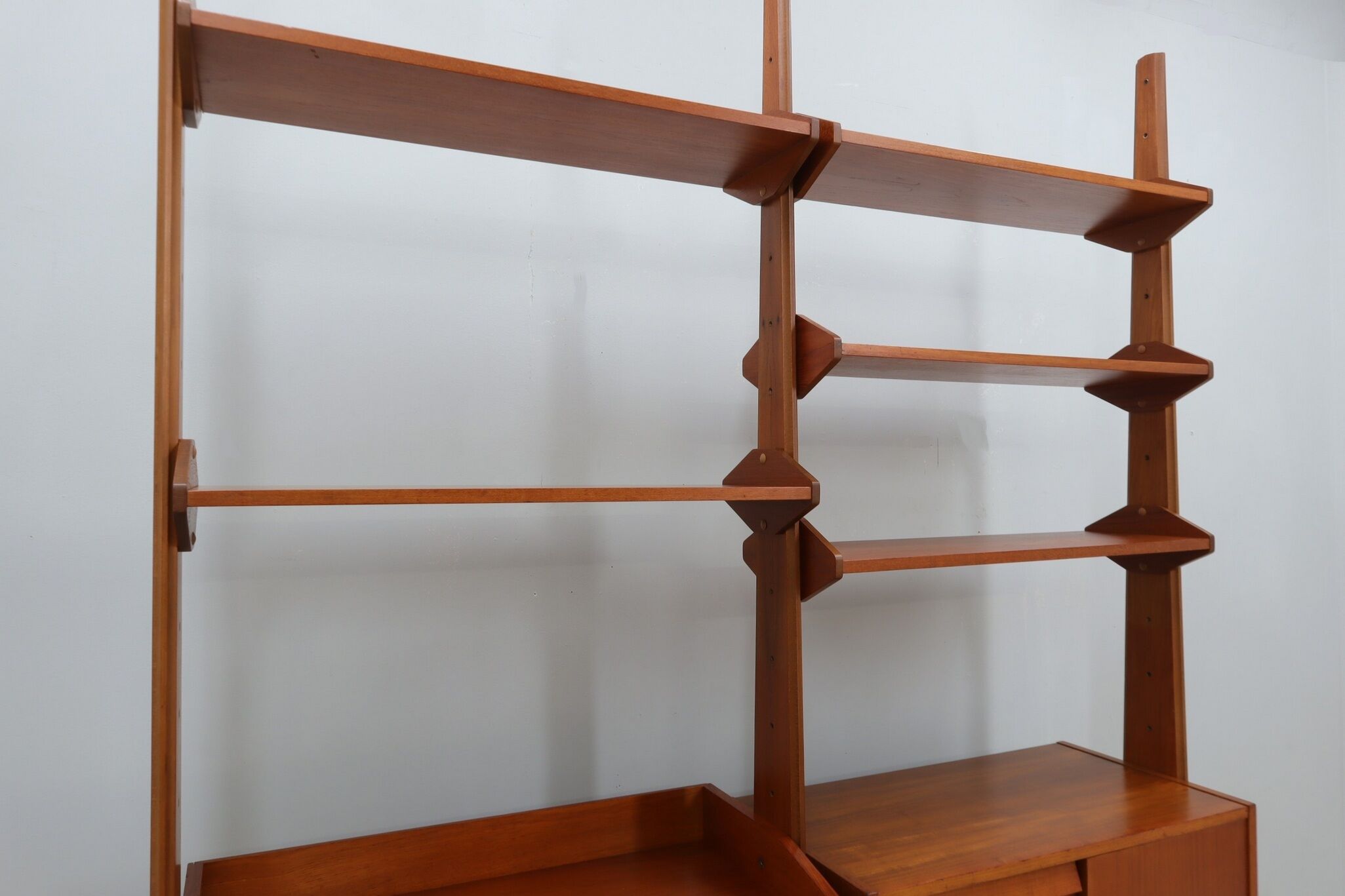 Mid century teak bookcase av arredamenti 1960s