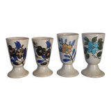 Lot 4 mazagrans in flowered sandstone