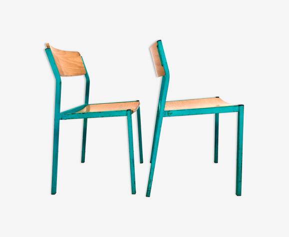 Paire de chaises d'écolier
