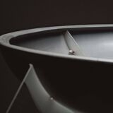 Art Deco floor lamp in oak, metal and glass, circa 1930