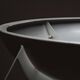 Art Deco floor lamp in oak, metal and glass, circa 1930