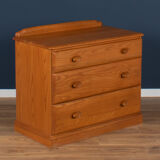 Vintage jentique solid ash chest of drawers
