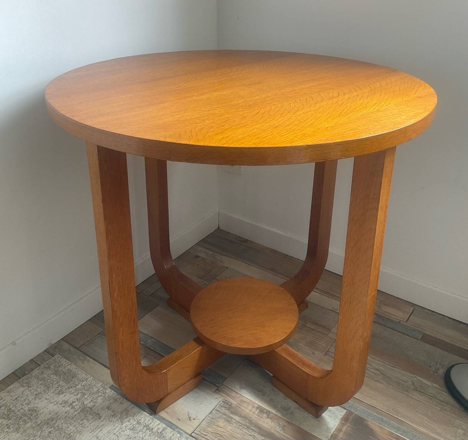 Art Deco oak coffee table from the 40s and 50s