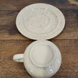 2 cups with saucers in enamelled stoneware
