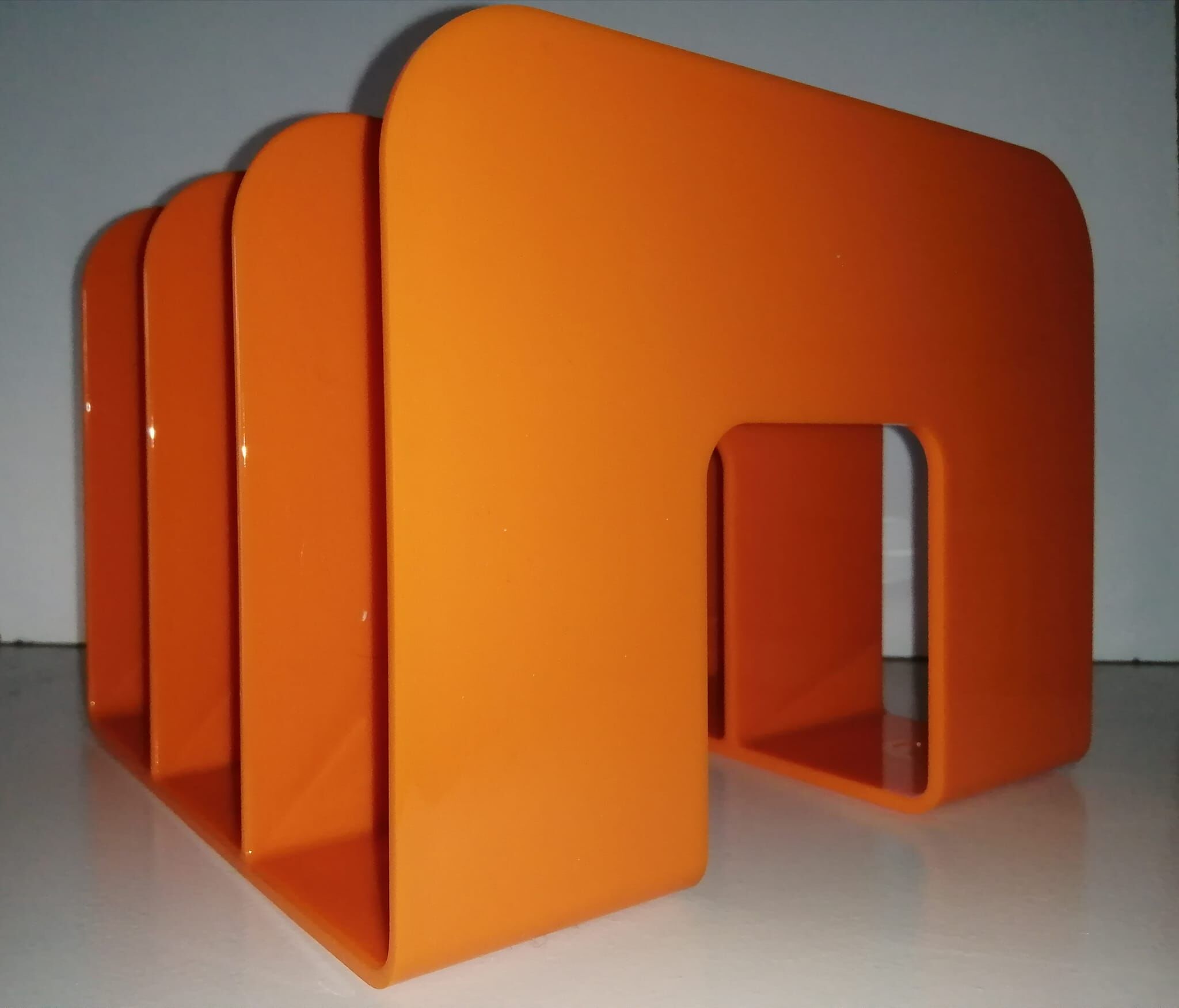 Vintage style orange plastic magazine door