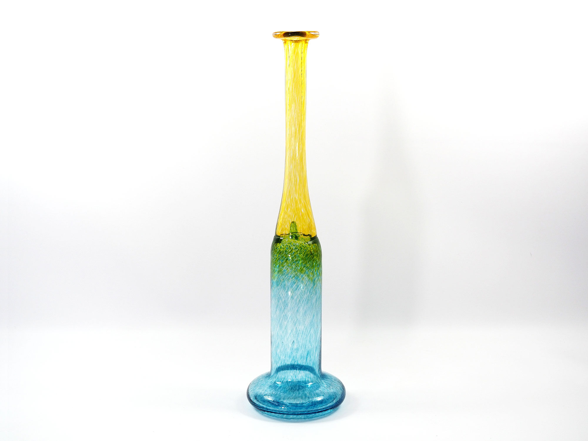 Glass vase wind pipes Bertil Vallien for Kosta Boda