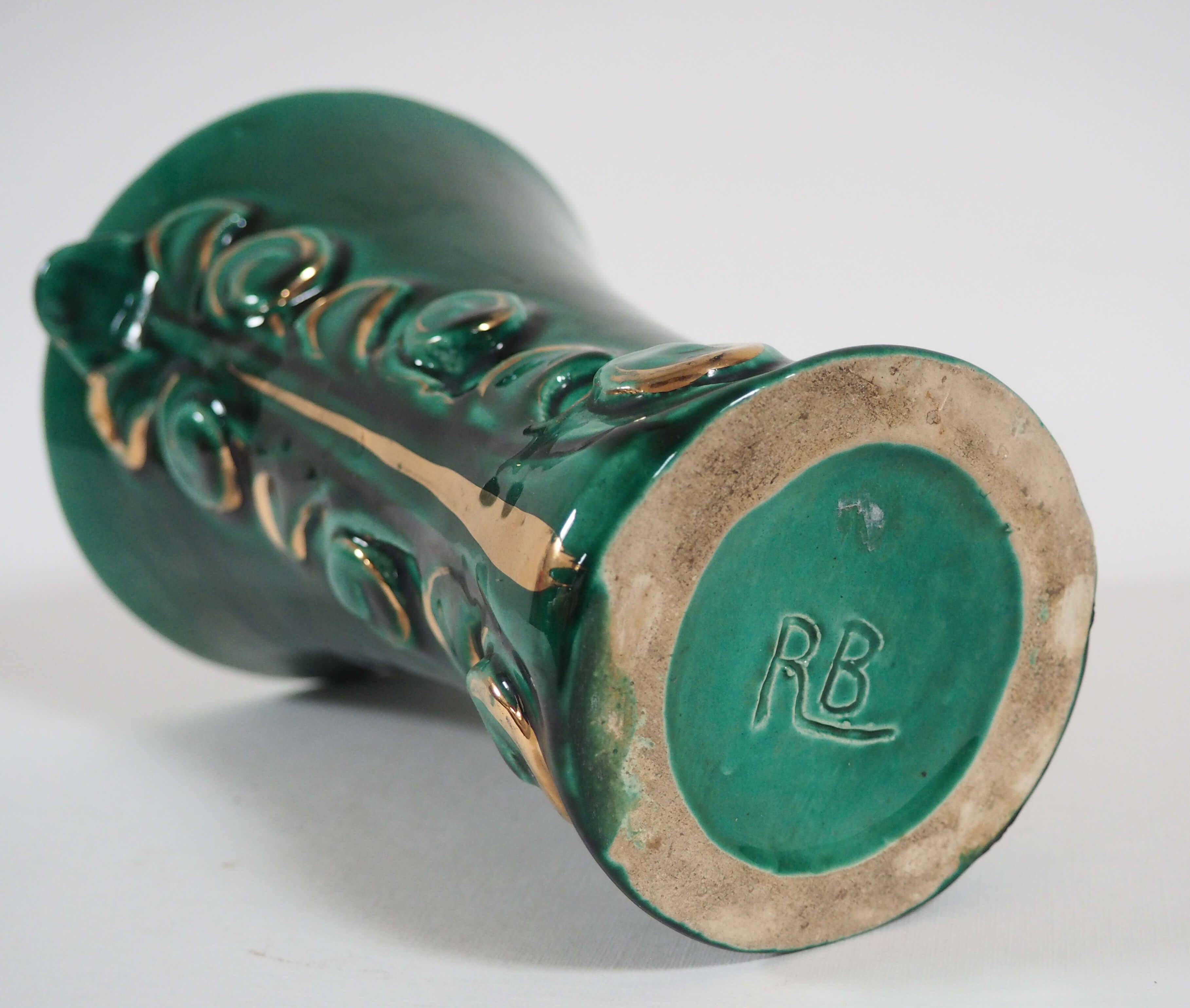 1940s Evrt and Gold Vase