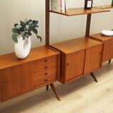 Teak system bookcase, Norwegian design, 1960s, production: Blindheim Mobelf
