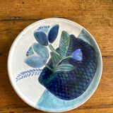 Plate decorated with flowery baskets Cloutier