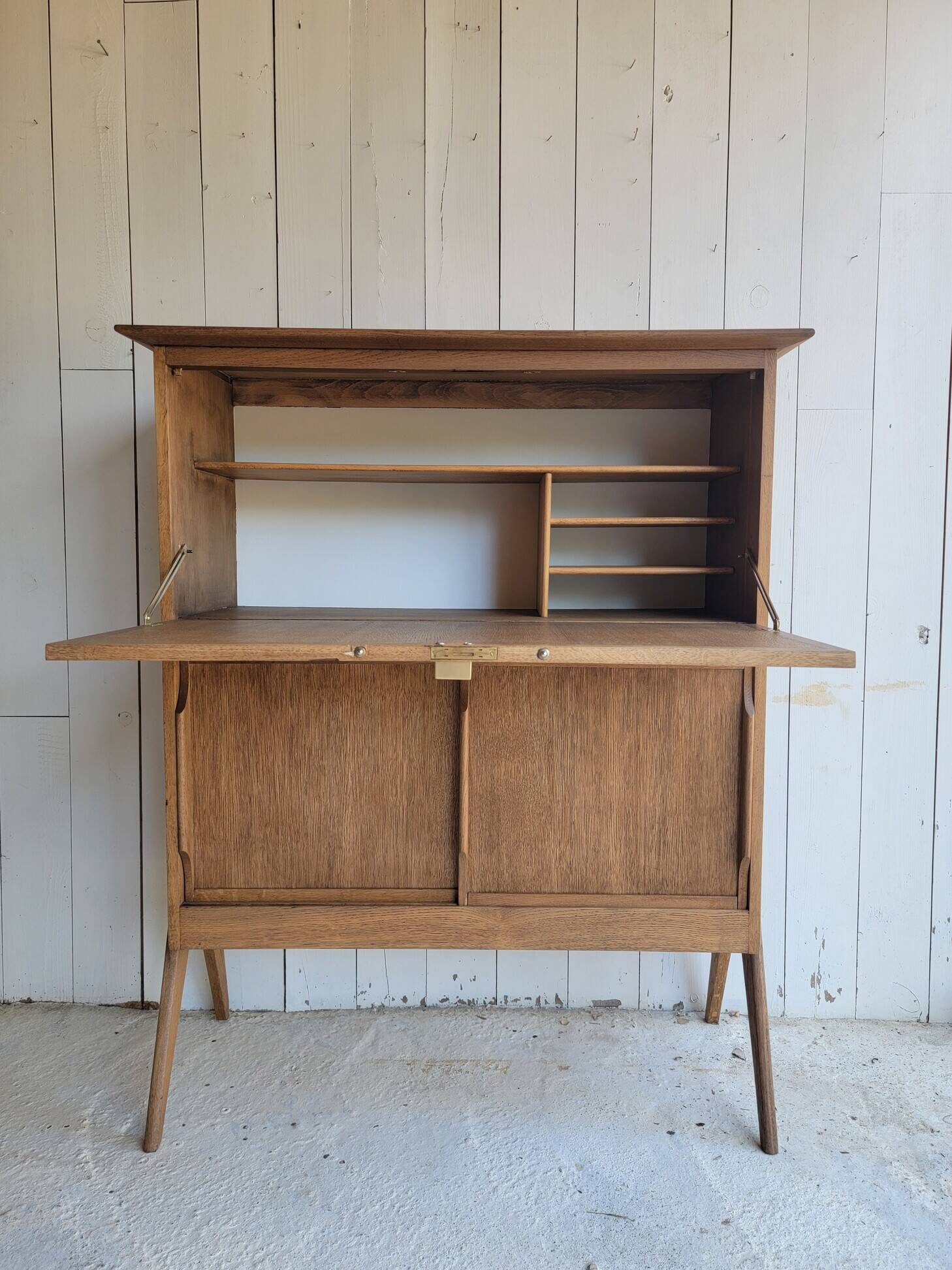 Vintage secretary with compass legs