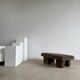 Asian solid wood quadripod brutalist coffee table H30 L81 l42