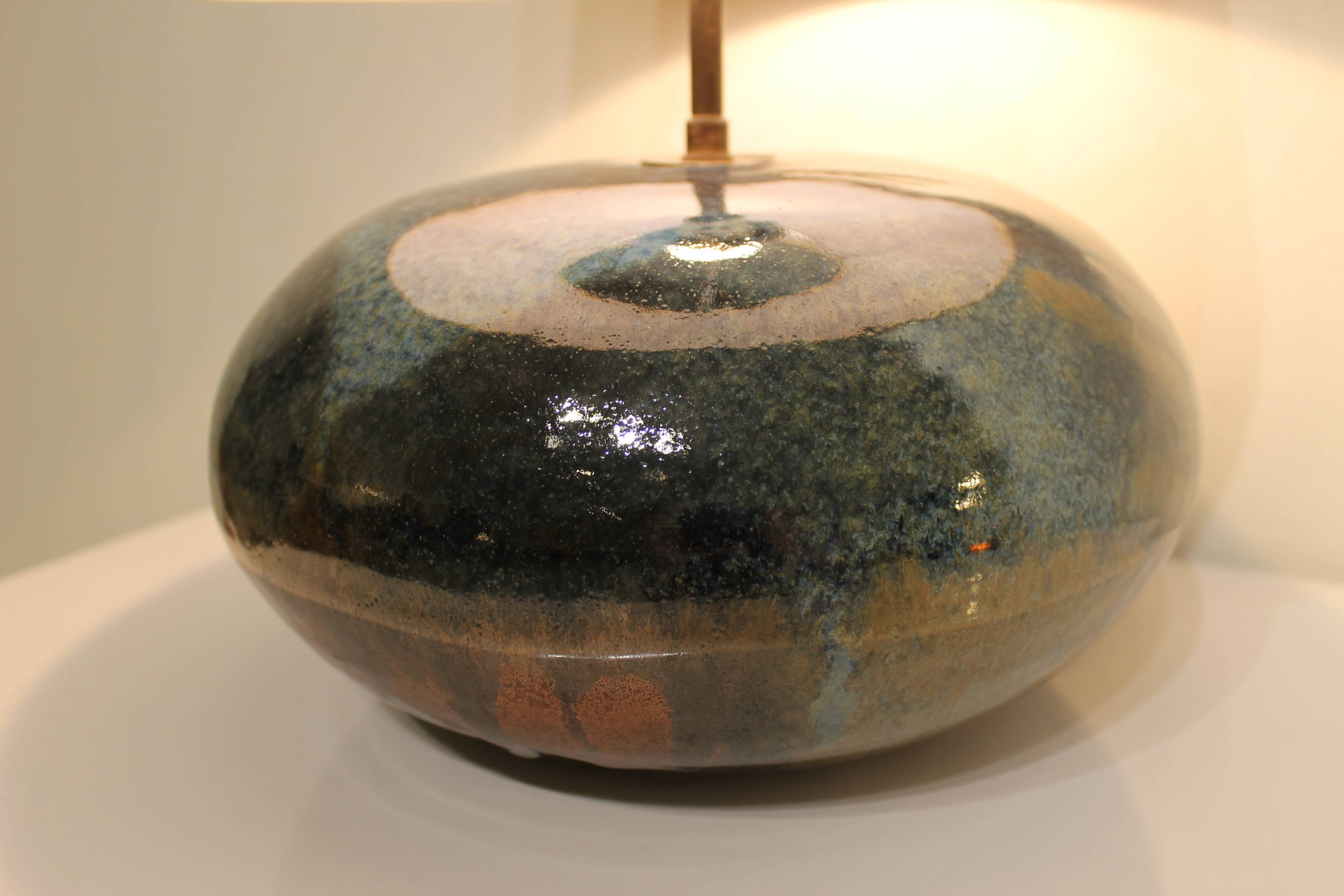 Vintage glazed ceramic lamp