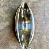 Silver stainless steel gravy boat