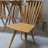 Set of 10 "Mikado" chairs by Johannes Foersom and Peter Hiort-Lorenzen , Dk '90s
